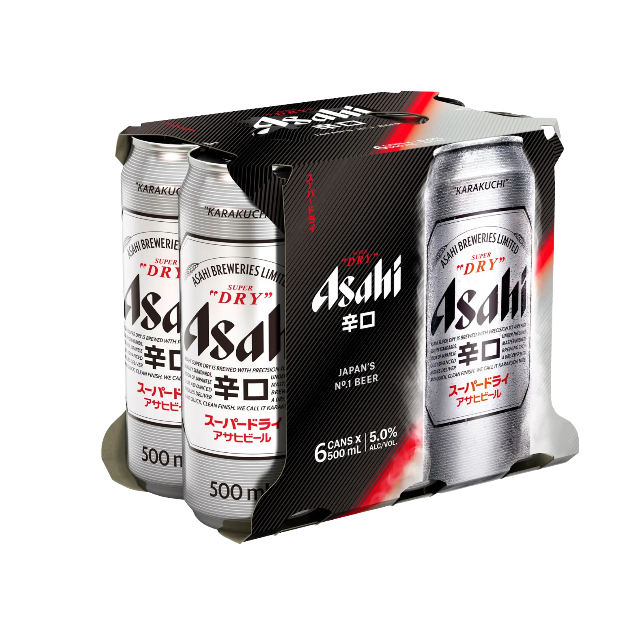Asahi Super Dry 500ml (6 Pack) | Shop Online at Kent Street Cellars