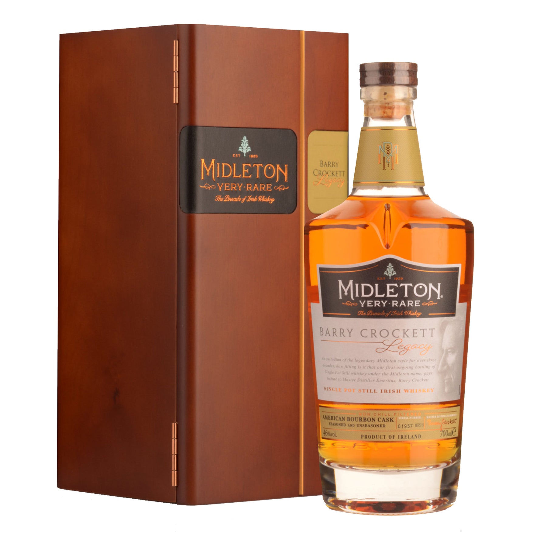 Midleton Barry Crockett Legacy Single Pot Still Irish Whiskey 700ml (Wooden Box) - Kent Street Cellars