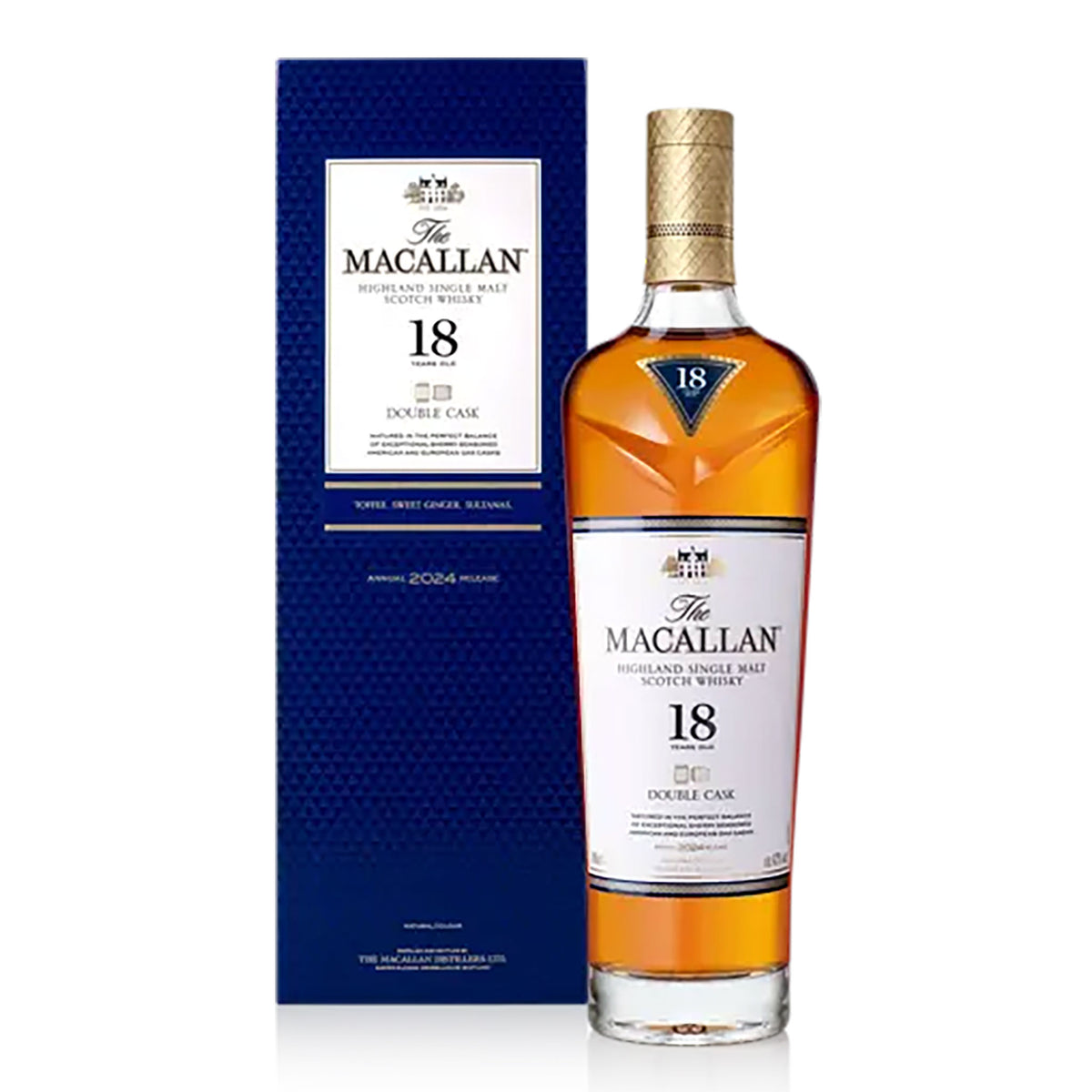 The Macallan Double Cask 18 Year Old Single Malt Scotch Whisky 700ml (2024 Release) - Kent Street Cellars