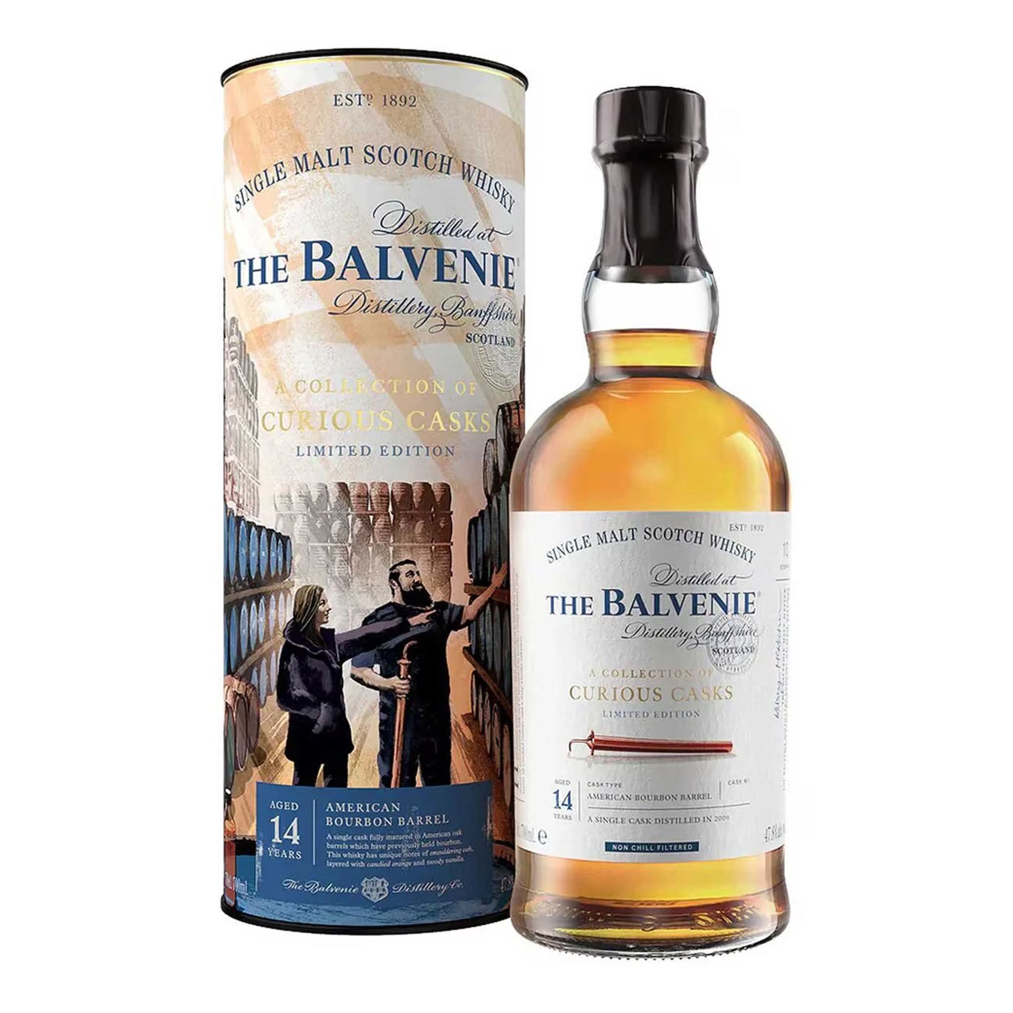 Balvenie A Collection of Curious Casks 14 Year Old Bourbon Barrel Malt Scotch Whisky 700ml