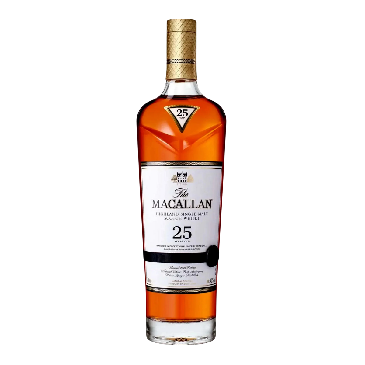 The Macallan Sherry Oak 25 Year Old Single Malt Scotch Whisky 700ml (2023 Release) - Kent Street Cellars
