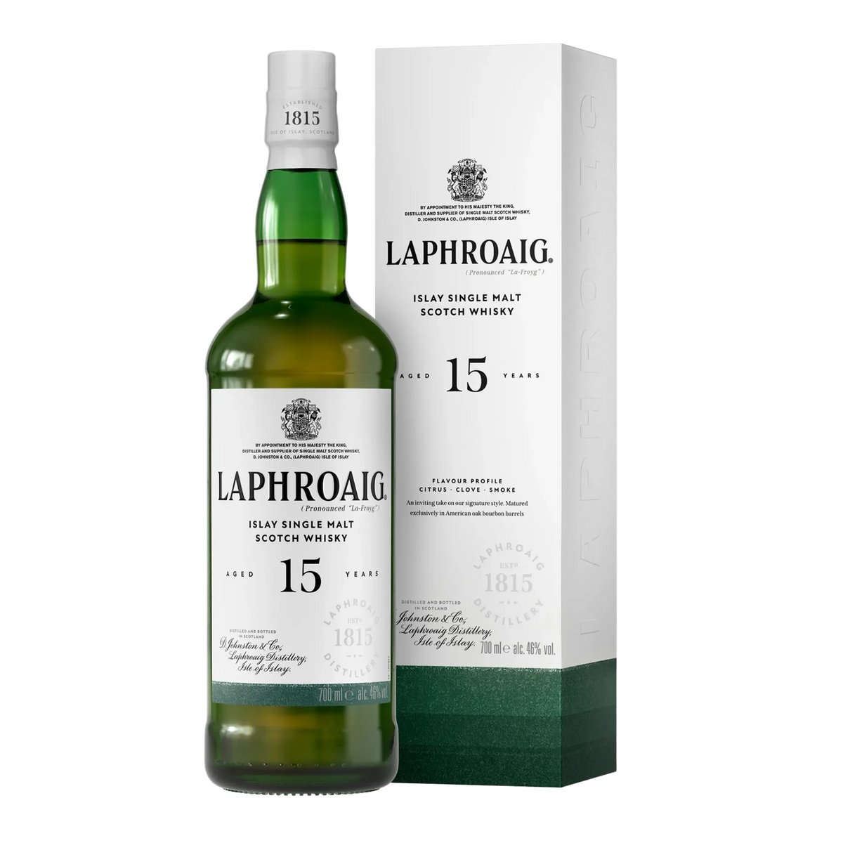 Laphroaig 15 Year Old Single Malt Scotch Whisky 700ml - Kent Street Cellars