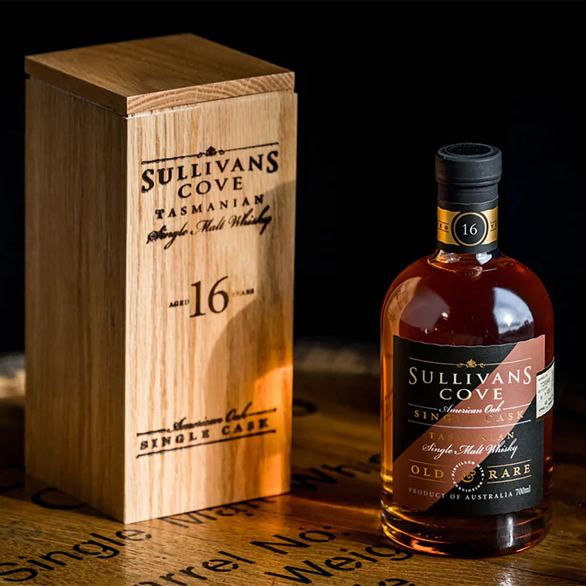 Sullivans Cove Old & Rare American Oak Second Fill Single Cask 16 Year Old Single Malt Whisky 700ml (TD0095)