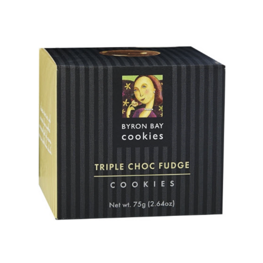 Byron Bay Cookie Co. Triple Choc Fudge Cookies, 75g Gift Box
