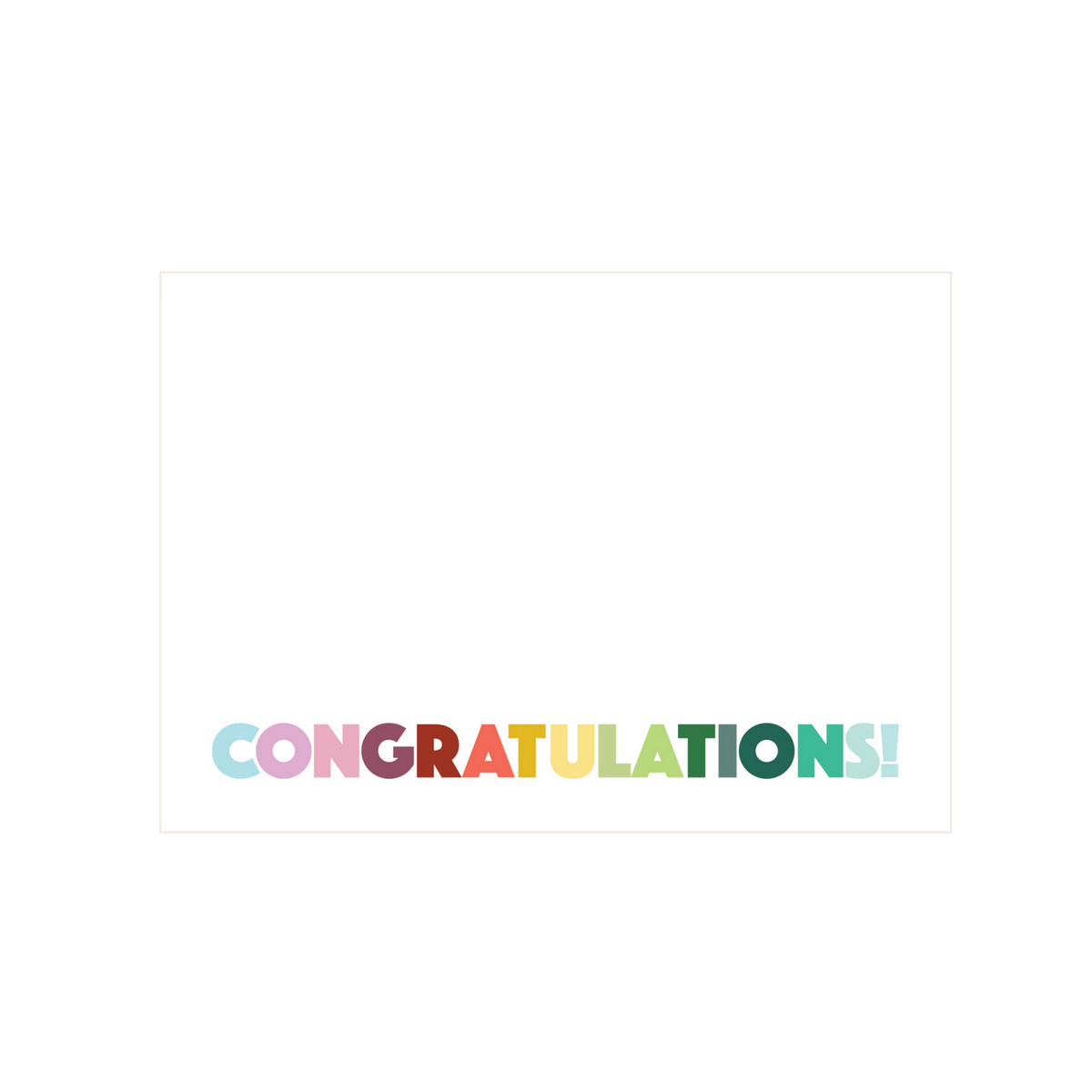 Colourful Congratulations Greeting Card
