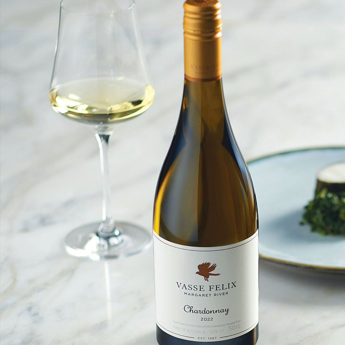 This Chardonnay delivers lifted white peach, pear, greengage plum perfume, followed by orchard blossom aromas, warmed stones and vanilla bean. - Kent Street Cellars