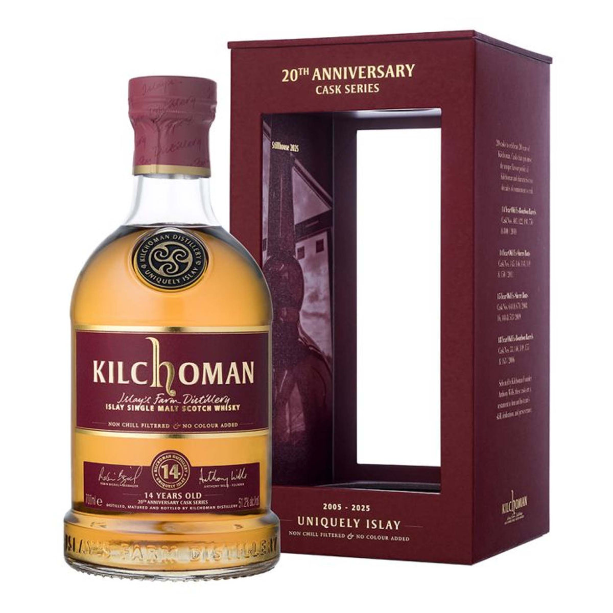 Kilchoman 20th Anniversary 14 Year Old Bourbon Cask Single Malt Scotch Whisky 700ml - Kent Street Cellars
