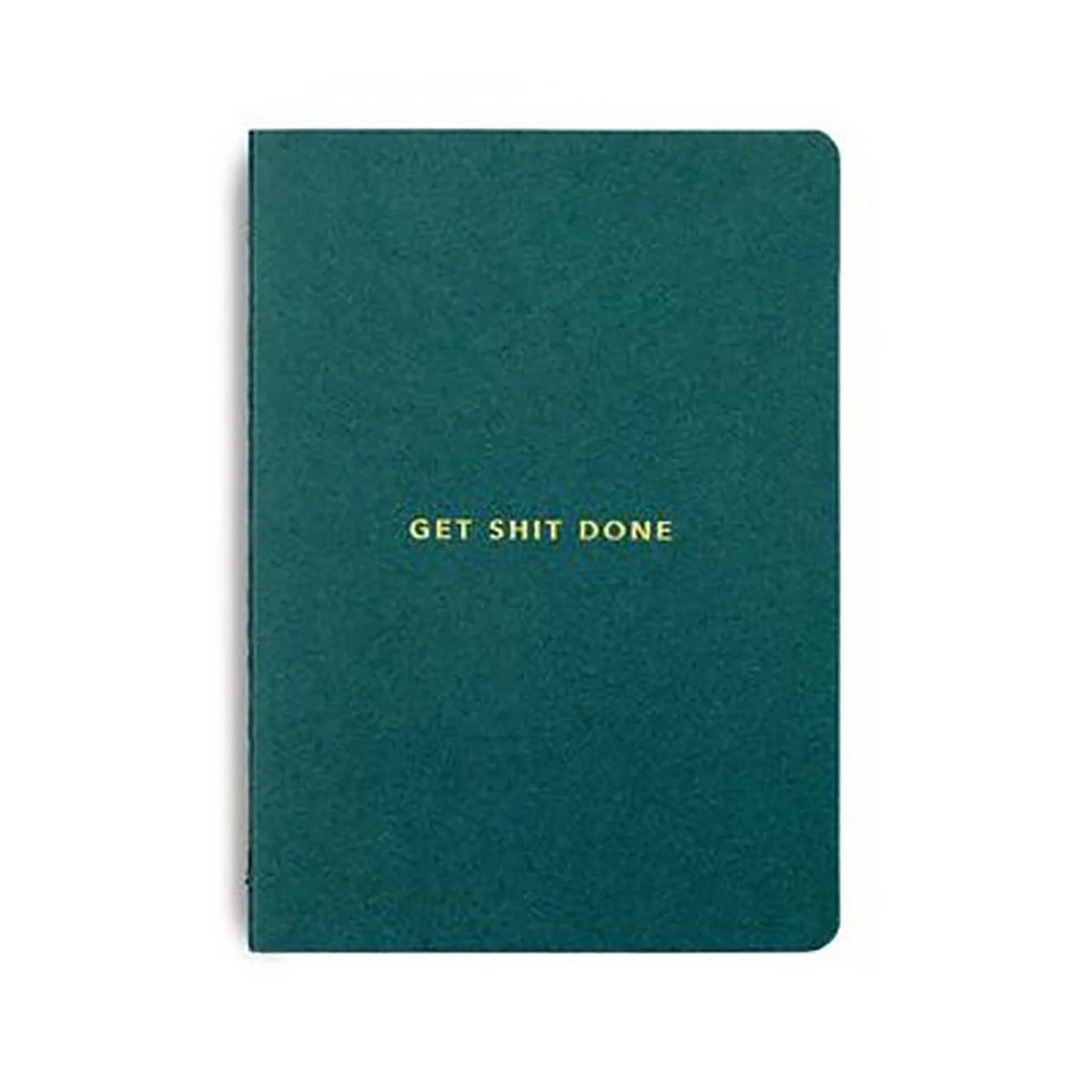 MiGoals Get Shit Done Notebook, Teal & Gold, A6