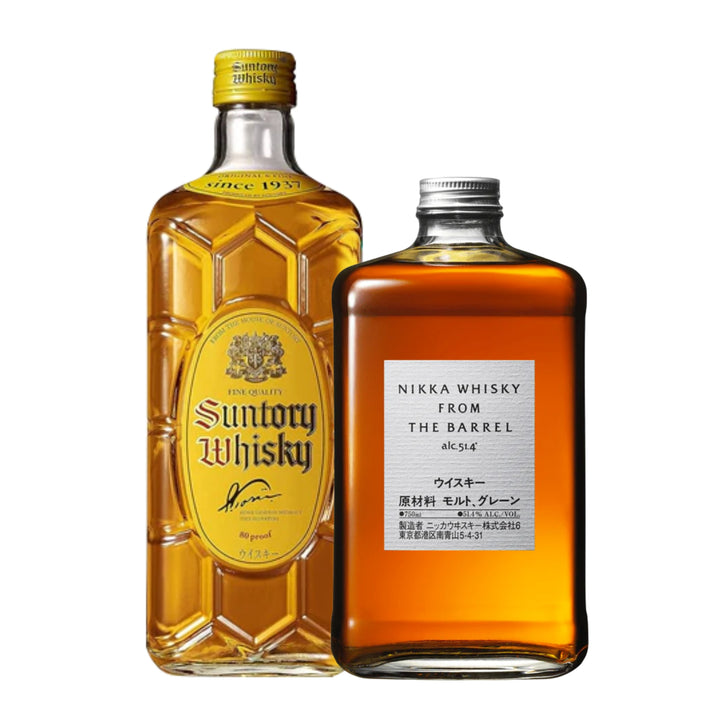 Kakubin Blended Japanese Whisky + Nikka Whisky From the Barrel (2 Bottle Bundle)
