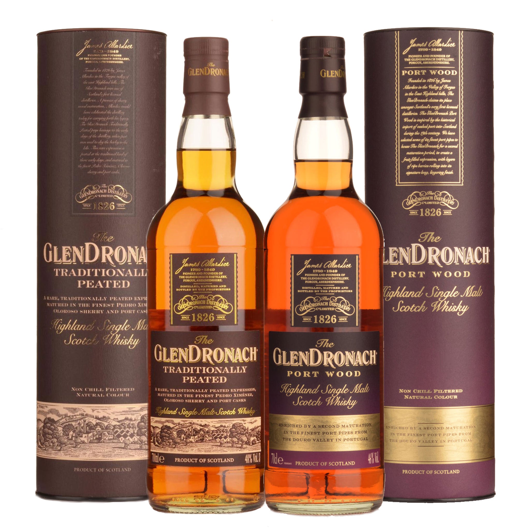 The Glendronach Legacy Duo: Port Wood & Peated Expressions | Kent