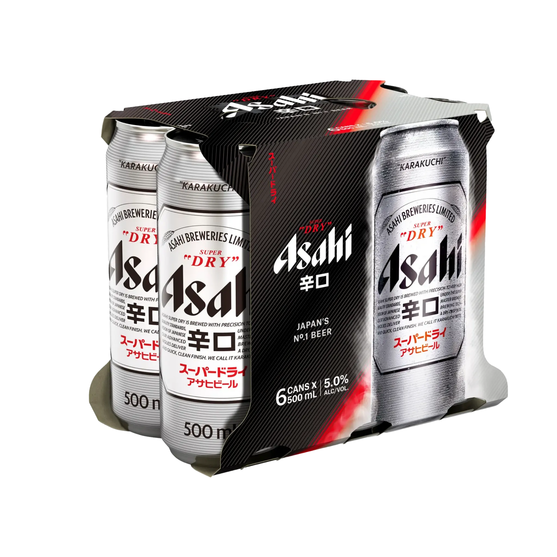 Asahi Super Dry 500ml (6 Pack) | Shop Online at Kent Street Cellars