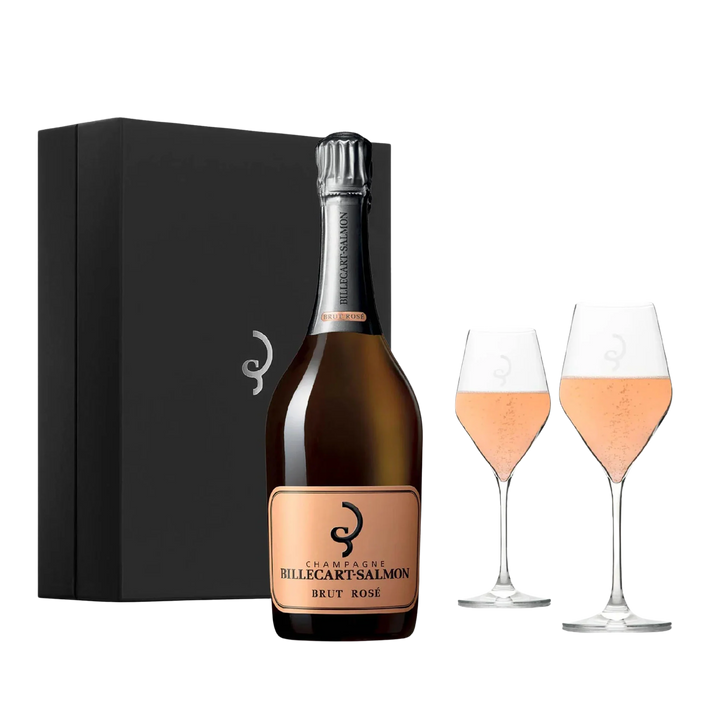 Billecart-Salmon Le Rose NV + 2 Glasses Gift Set