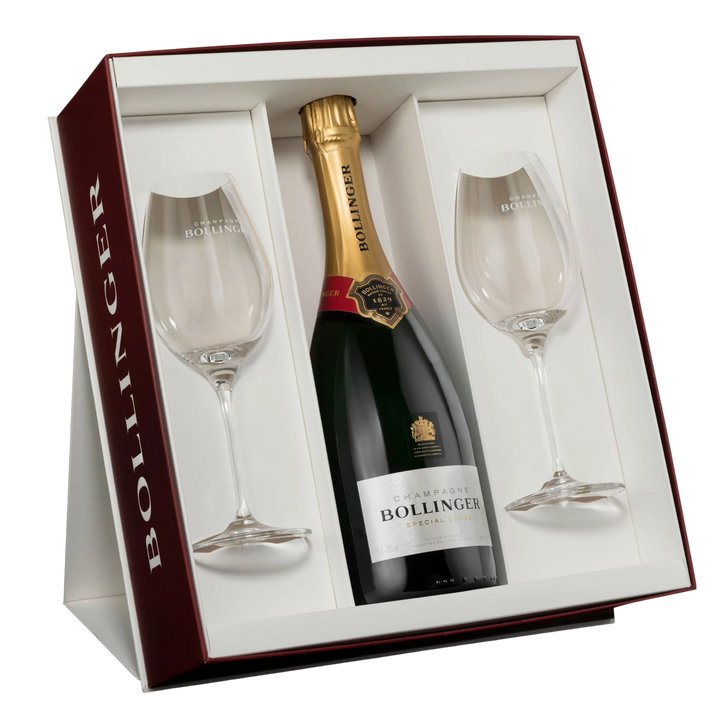 Bollinger Special Cuvée Brut NV + 2 Elizabeth Glasses Gift Set
