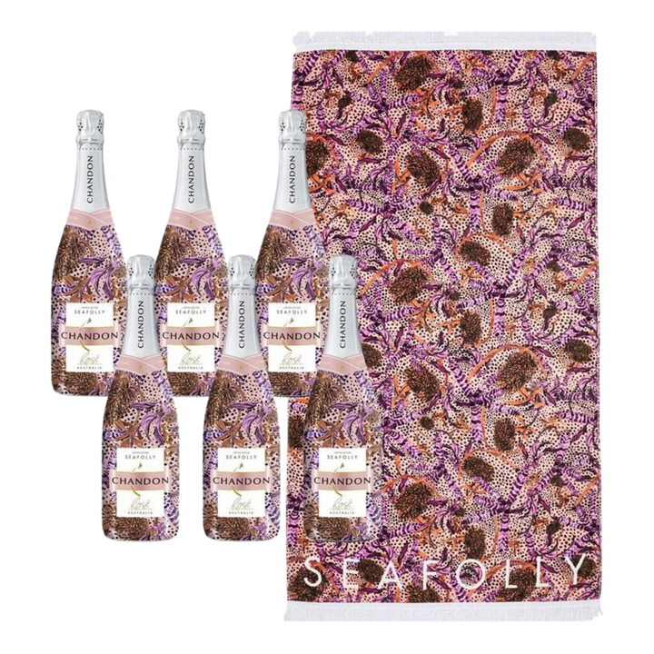 Chandon Brut Rosé NV Seafolly - 6 Bottles + Beach Towel