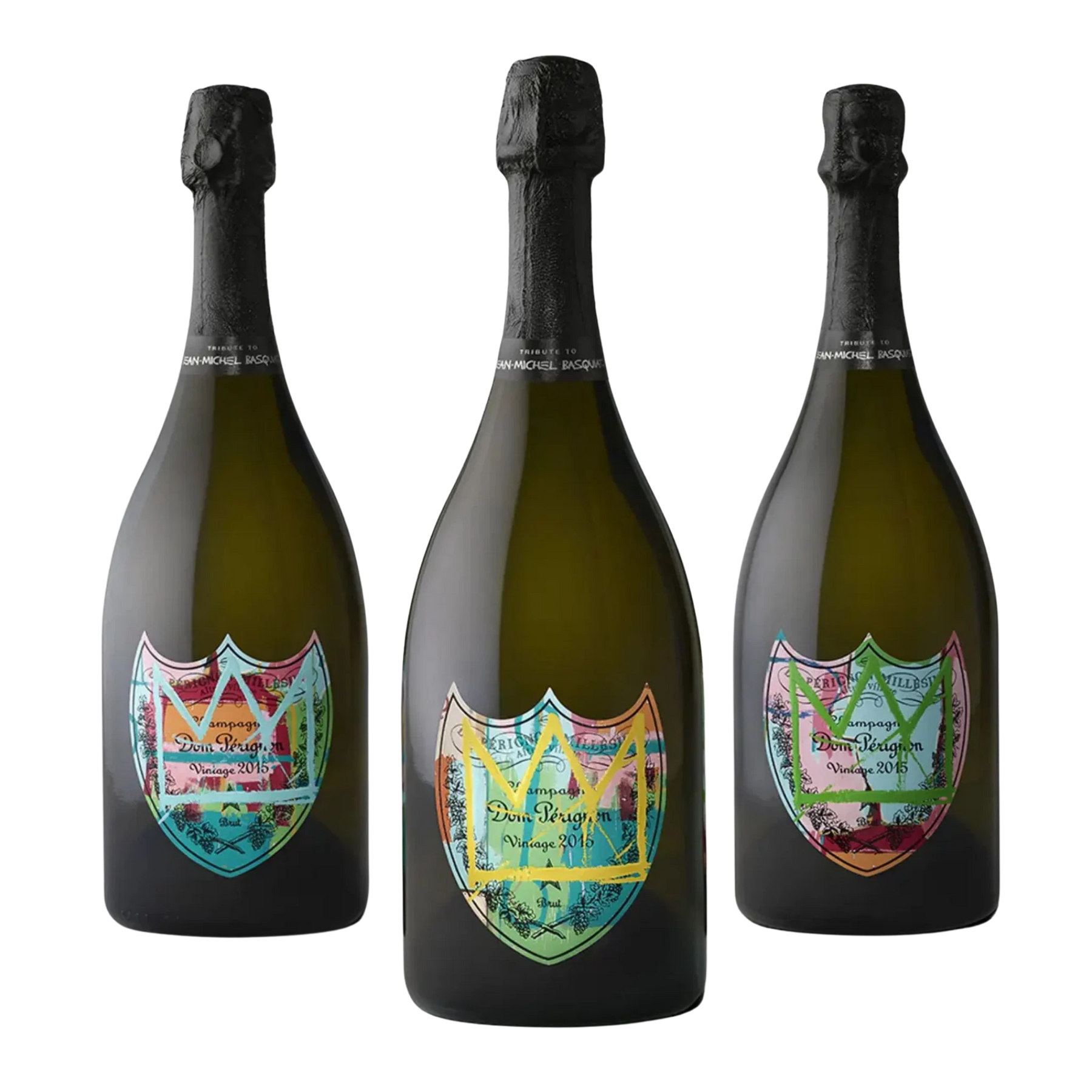  Dom Pérignon Brut Vintage 2015 Jean-Michel Basquiat Limited Edition (Set of 3) - Kent Street Cellar