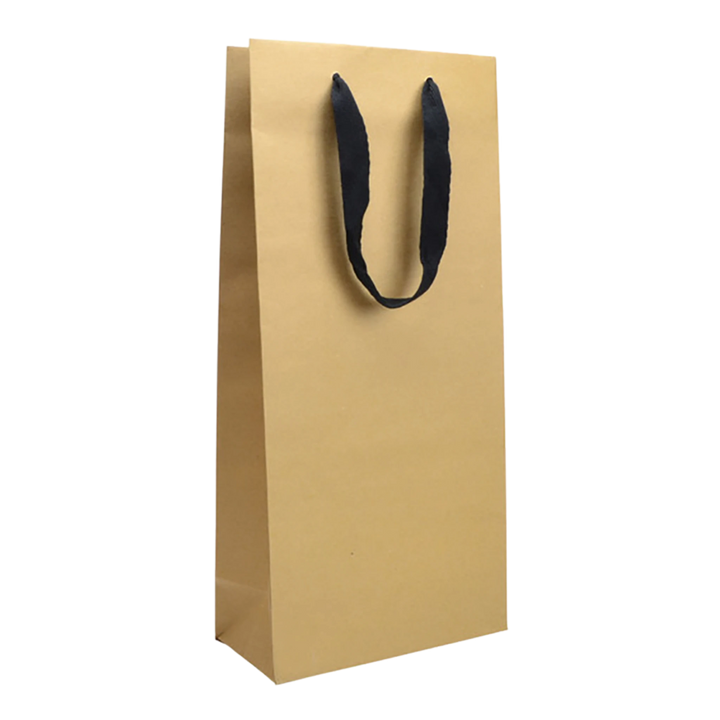 Double Bottle Gift Bag - Kraft