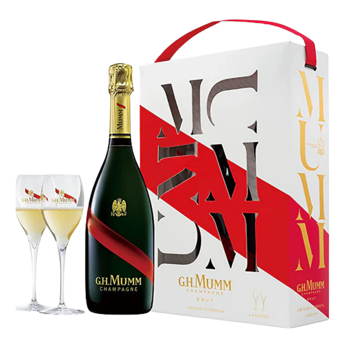 G.H. Mumm Grand Cordon Brut NV Twin Flute Gift Pack - Kent Street Cellar