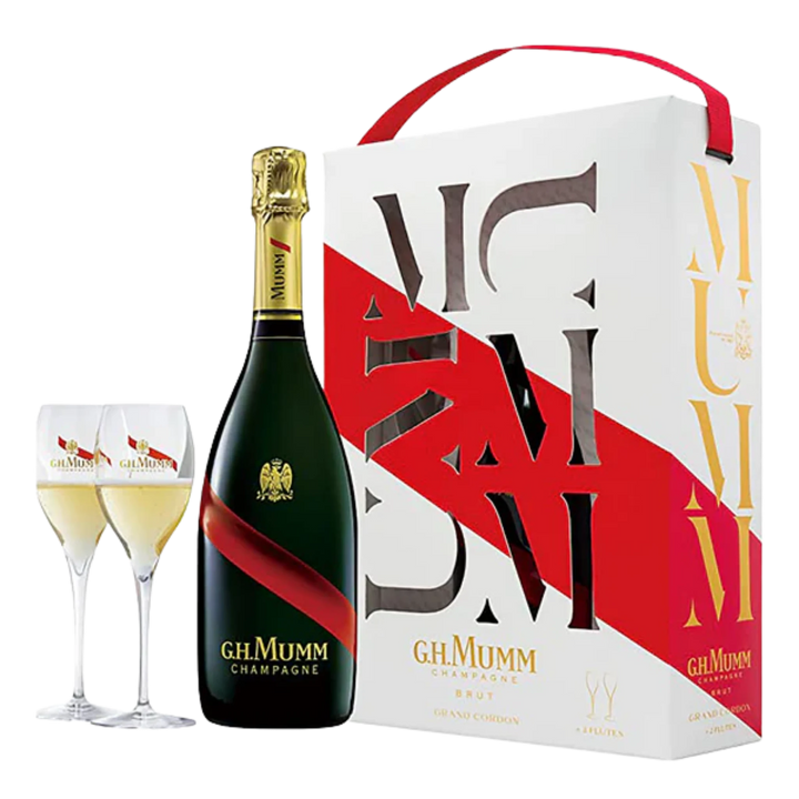 G.H. Mumm Grand Cordon Brut NV Twin Flute Gift Pack