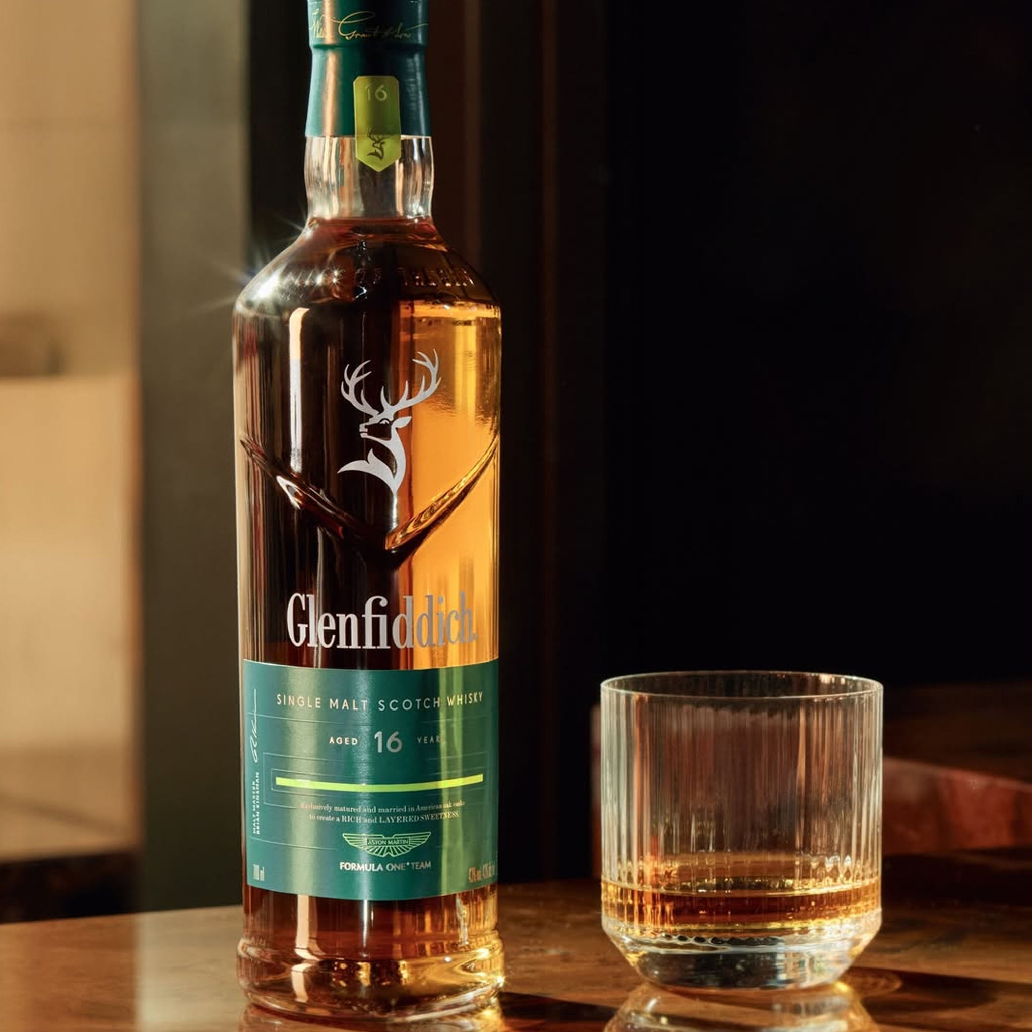 Glenfiddich 16 Year Old Aston Martin F1 Limited Edition Single Malt Scotch Whisky 700ml