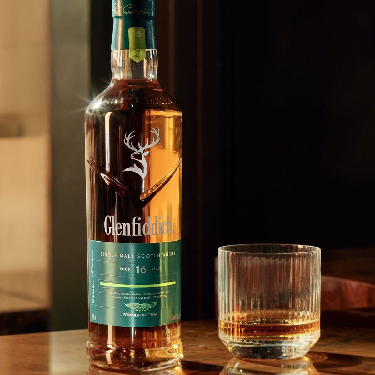 Glenfiddich 16 Year Old Aston Martin F1 Limited Edition Single Malt Scotch Whisky 700ml