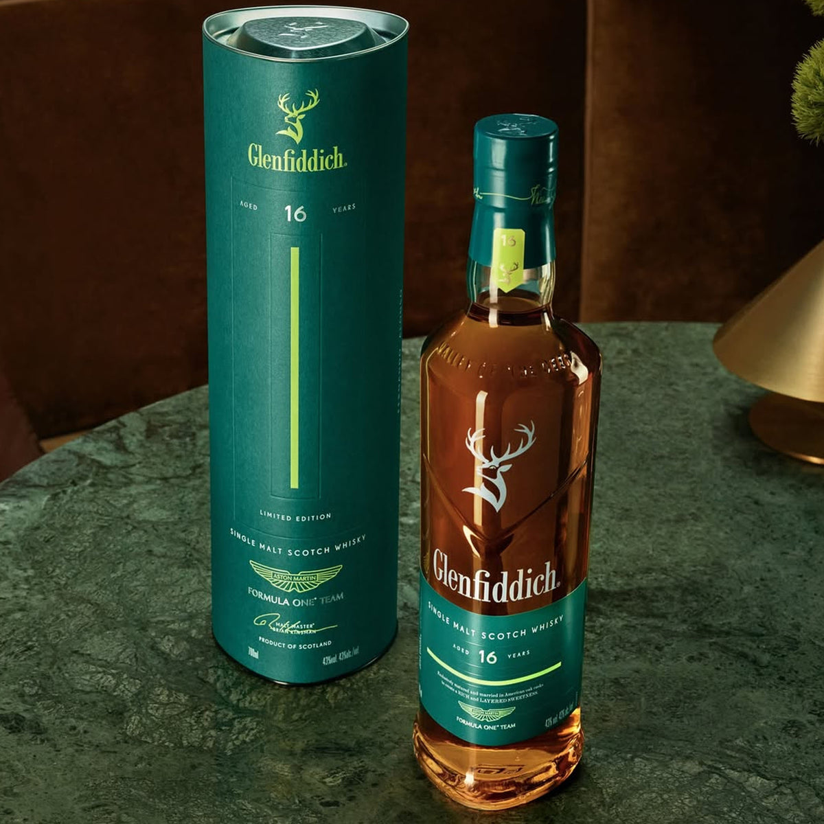 Glenfiddich 16 Year Old Aston Martin F1 Limited Edition Single Malt Scotch Whisky 700ml