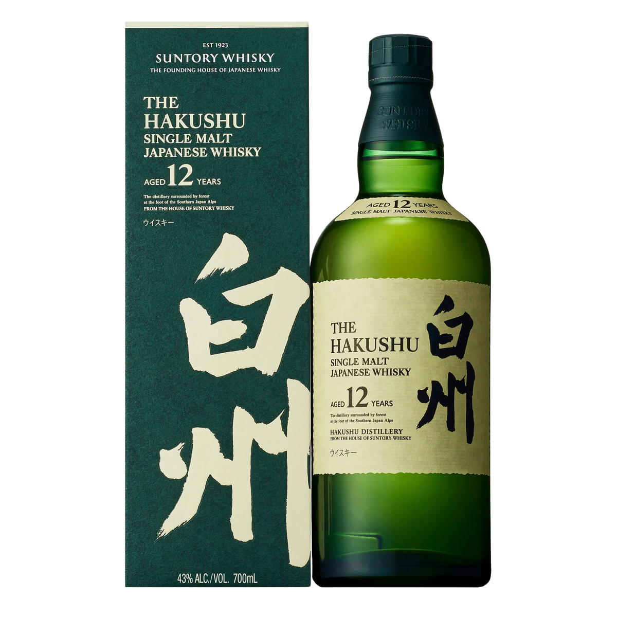 Hakushu 12 Year Old Single Malt Whisky 700ml