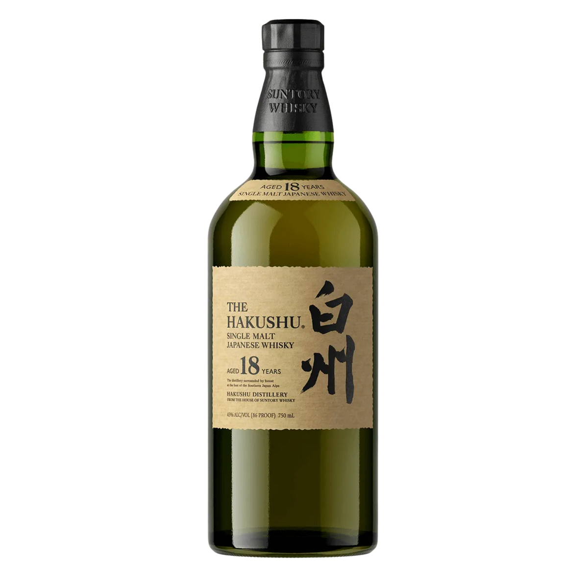 Hakushu 18 Year Old Single Malt Japanese Whisky 700ml