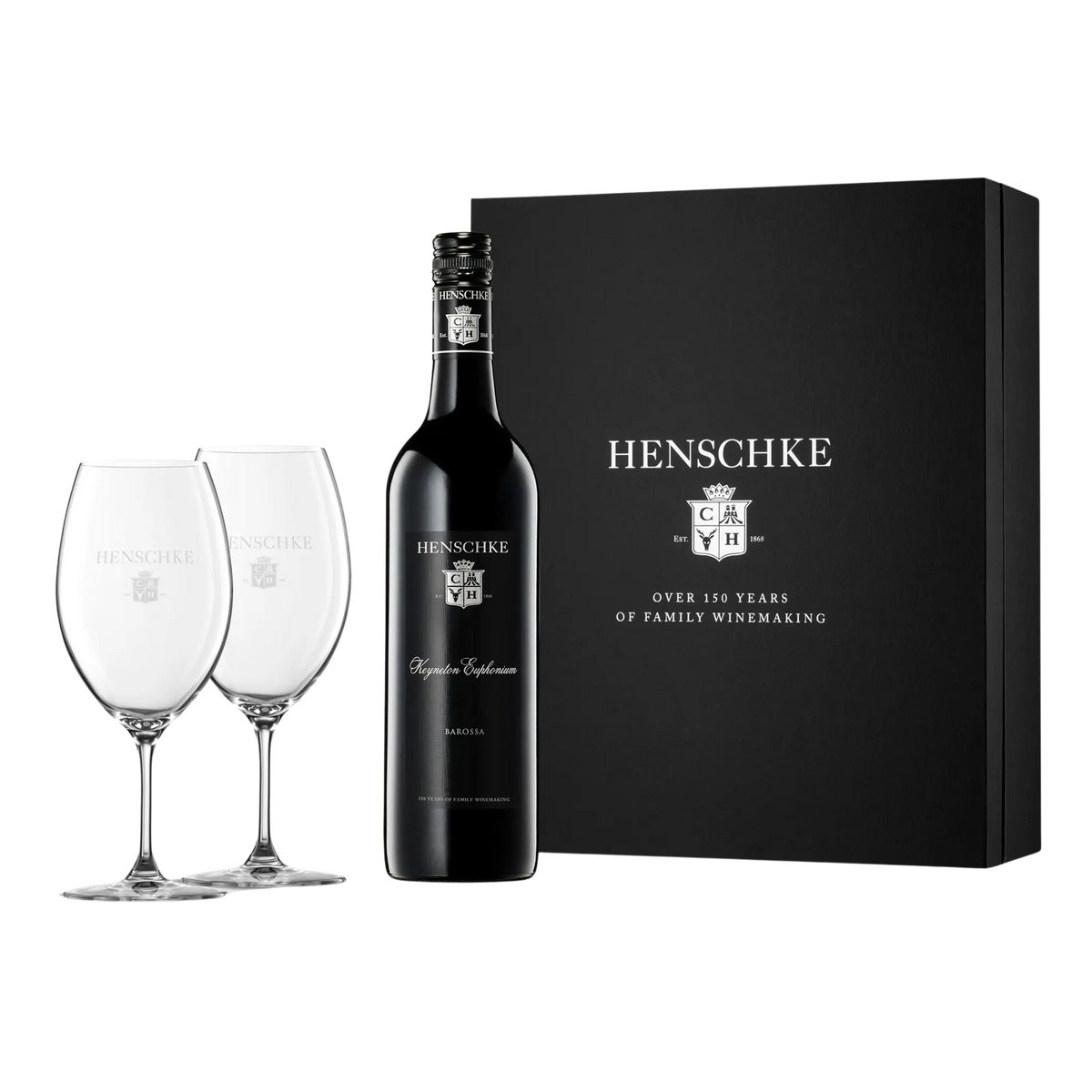 Henschke Keyneton Euphonium 2021 + Plumm Everyday Red Glasses Gift Pack