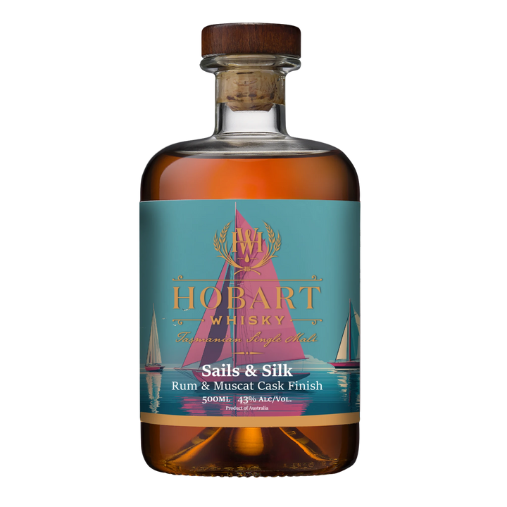 Hobart Whisky Sails & Silk Rum & Muscat Cask Finish Single Malt Whisky 500ml