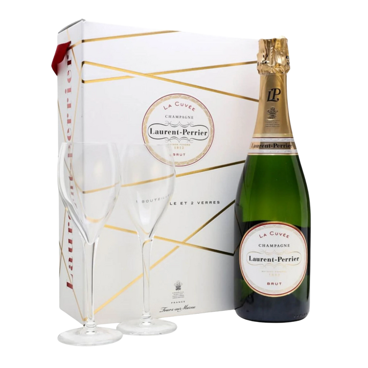 Laurent-Perrier La Cuvée Brut NV + Champagne Flutes