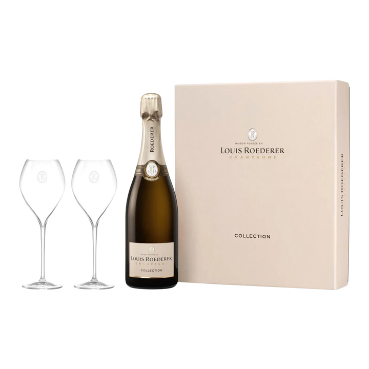 Louis Roederer Collection 246 NV + 2 Champagne Flutes