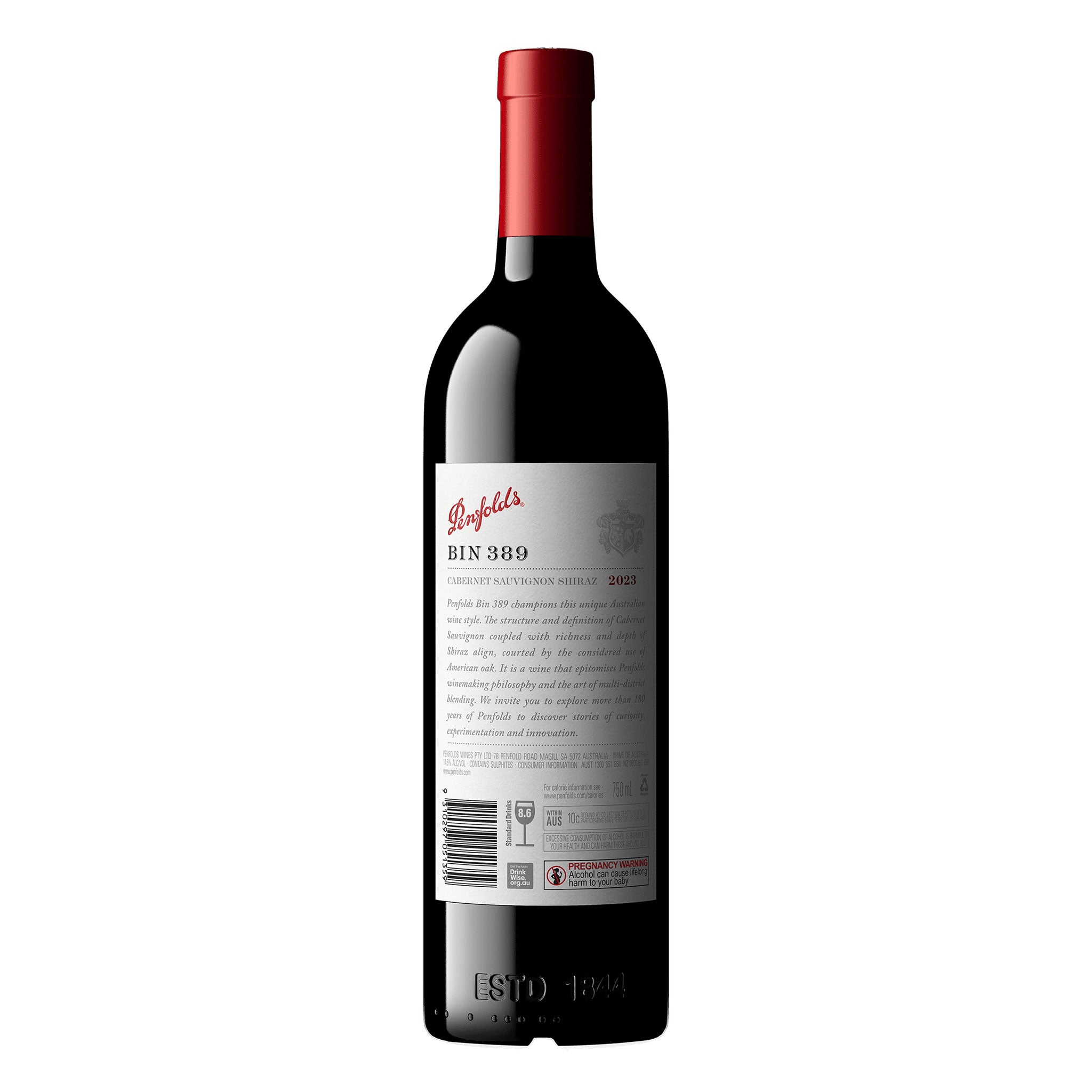 Penfolds Bin 389 Cabernet Shiraz 2023 (Gift Boxed)