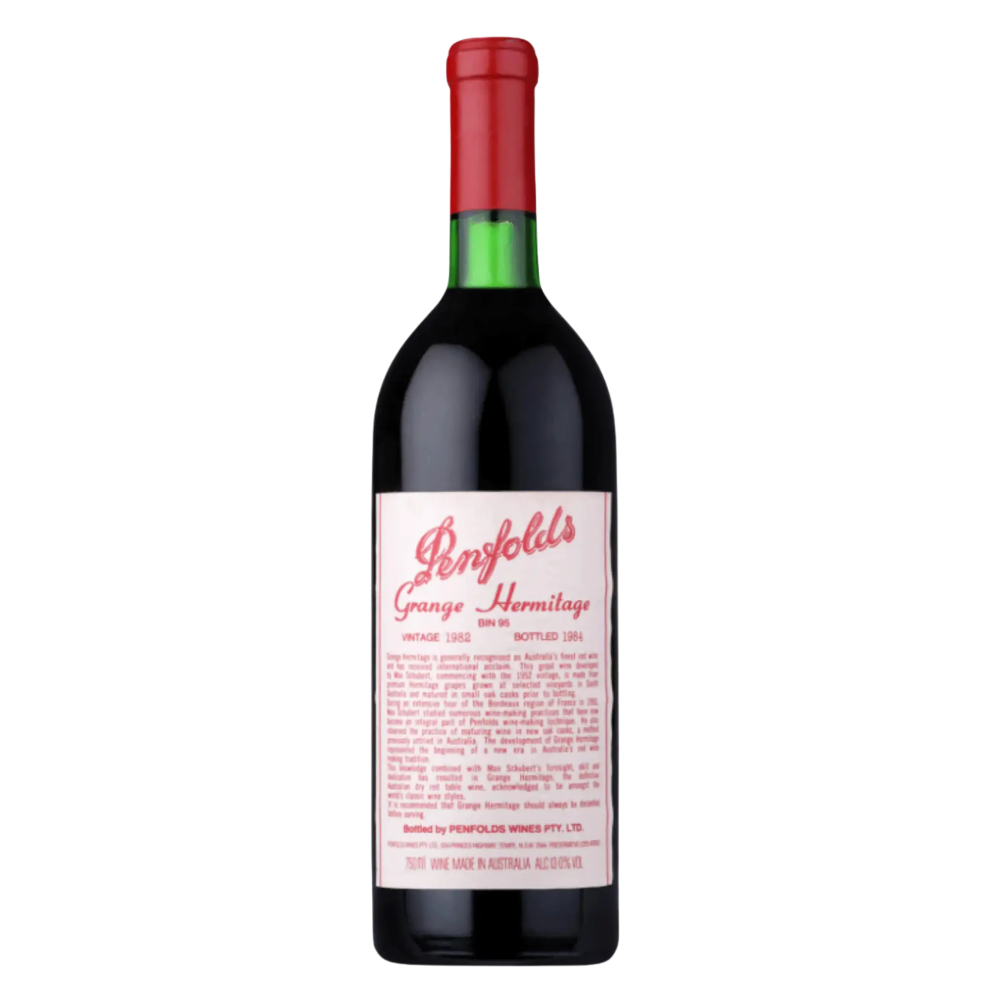 Penfolds Bin 95 Grange Shiraz 1982 (Signed By Max Schubert)