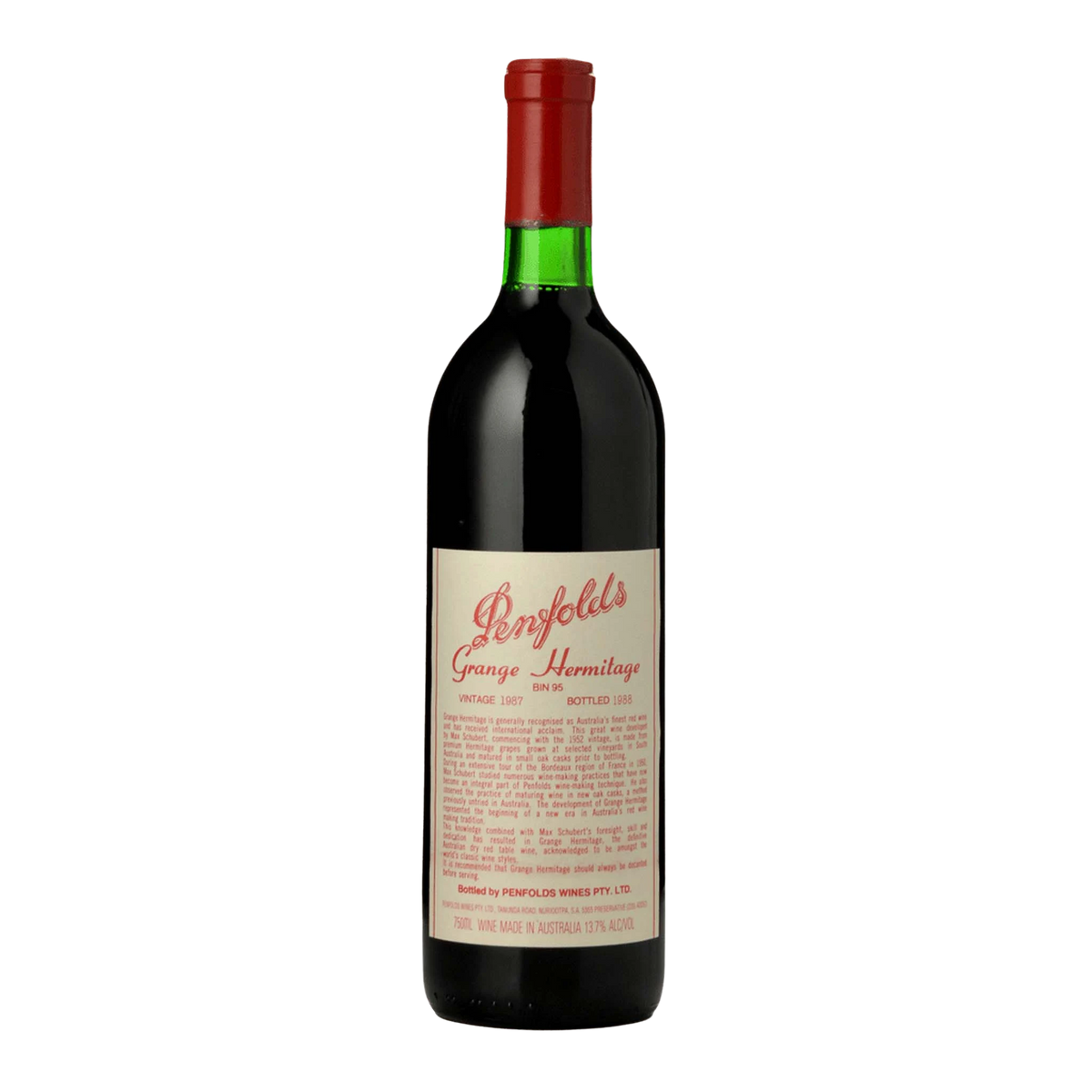 Penfolds Bin 95 Grange Shiraz 1987 - Kent Street Cellars