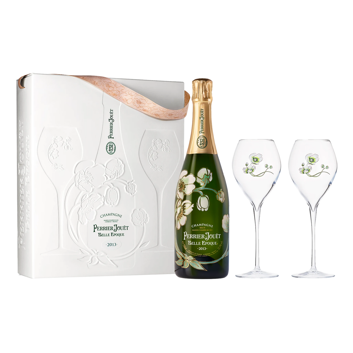Perrier-Jouët Belle Epoque Champagne 2013 + 2 Glasses Set - Kent Street Cellar