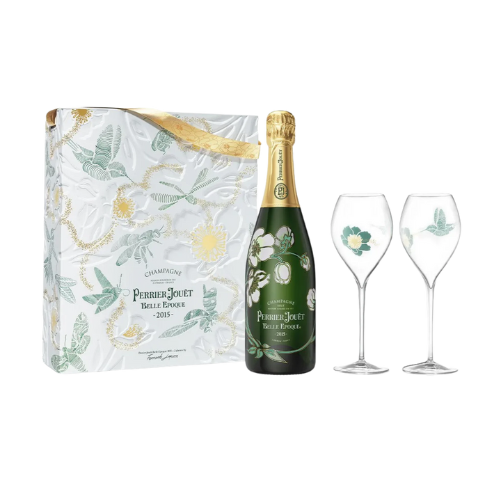 Perrier-Jouët Belle Epoque Champagne 2015 + 2 Glasses Set