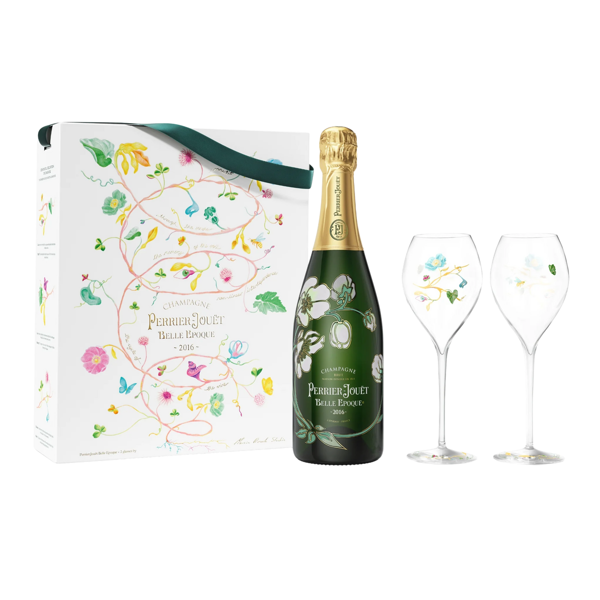 Perrier-Jouët Belle Epoque Champagne 2016 + 2 Glasses Set | Kent