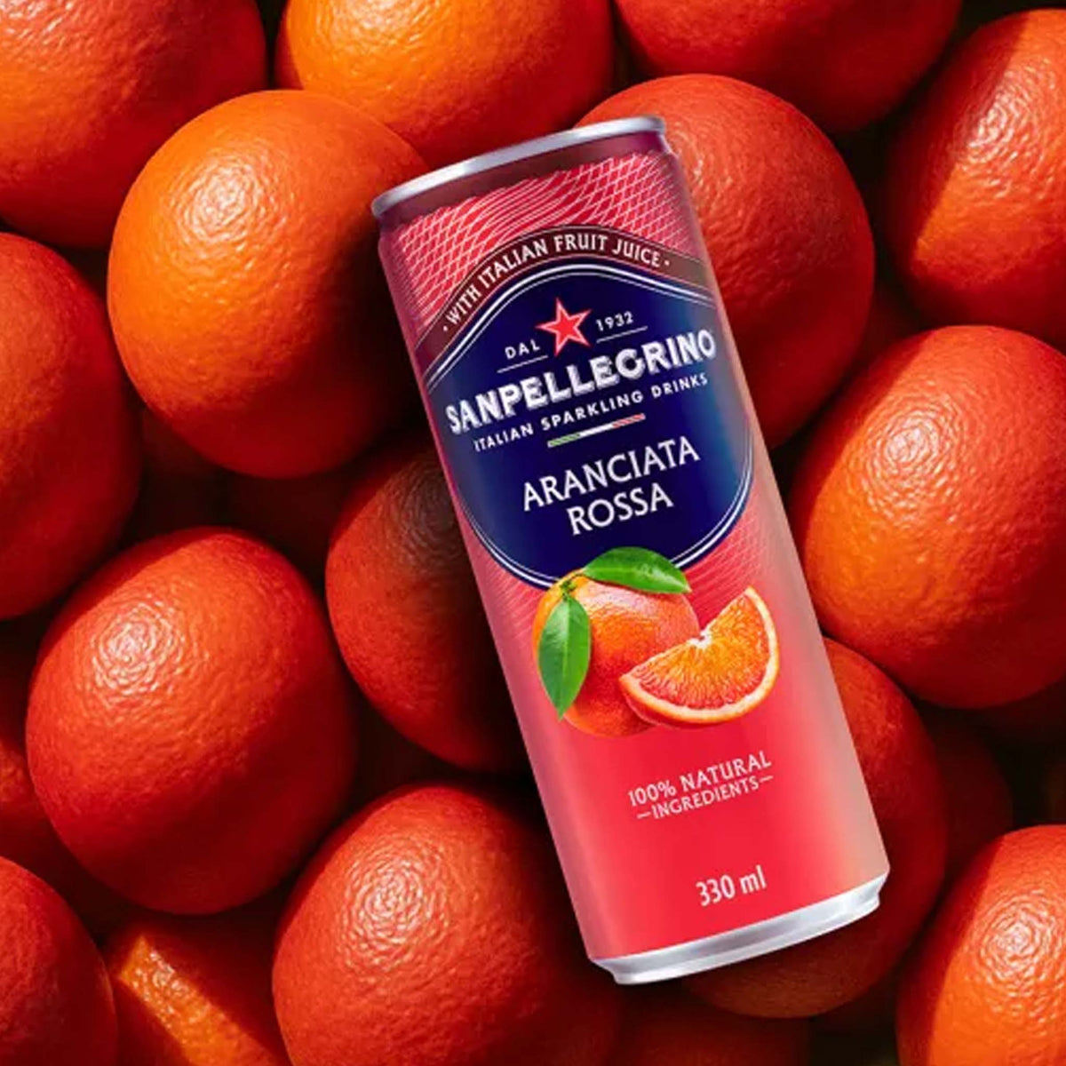 San Pellegrino Aranciata Rossa 330ml Can (4 Pack)