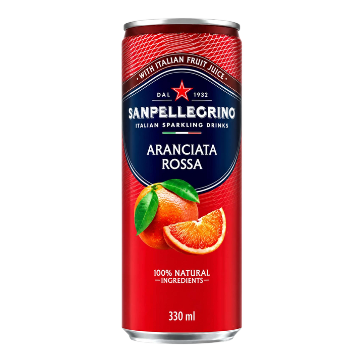 San Pellegrino Aranciata Rossa 330ml Can (4 Pack)