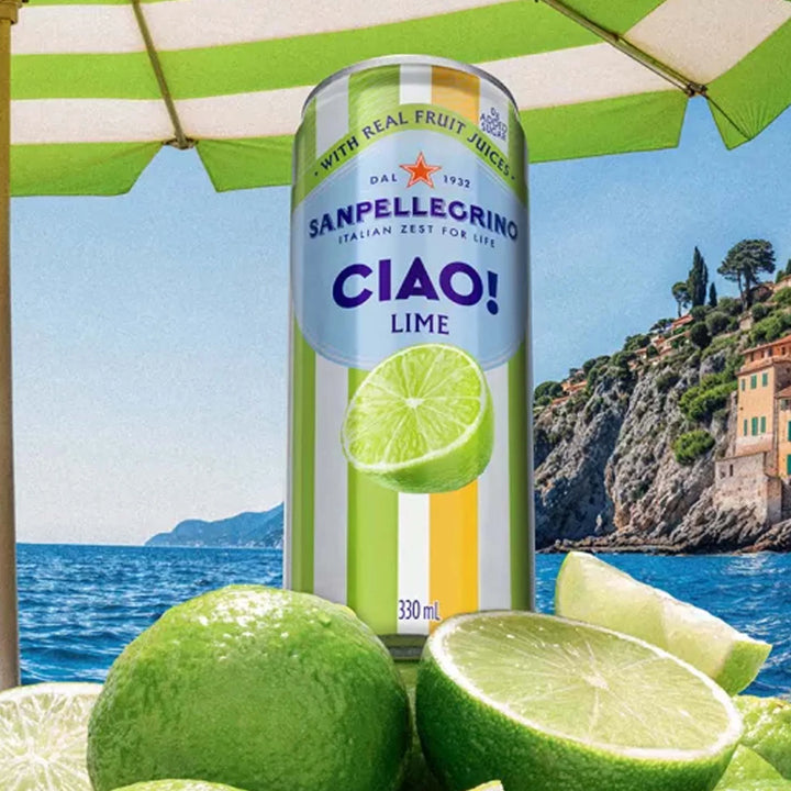 San Pellegrino Ciao Lime 330ml Can (Case)