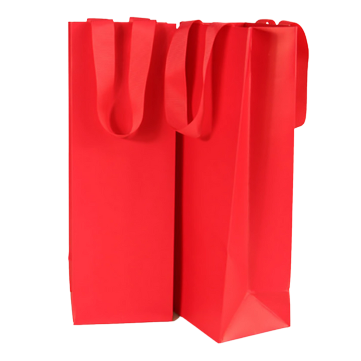 Single Bottle Gift Bag - Red