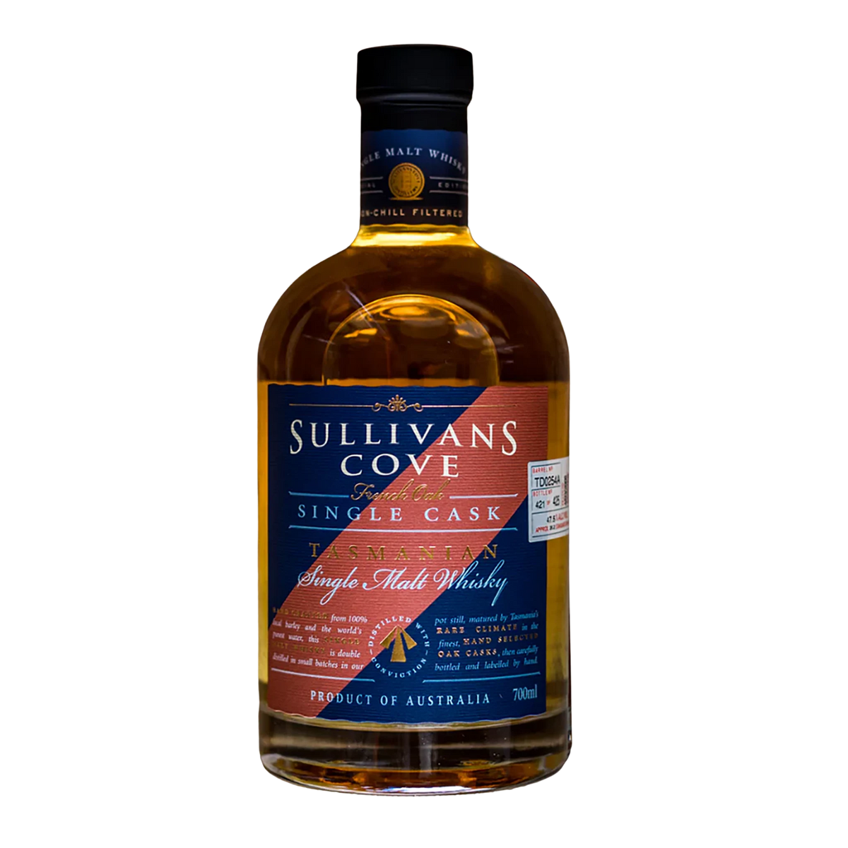 Sullivans Cove French Oak Second Fill Single Cask Single Malt Whisky 700ml (TD0423)