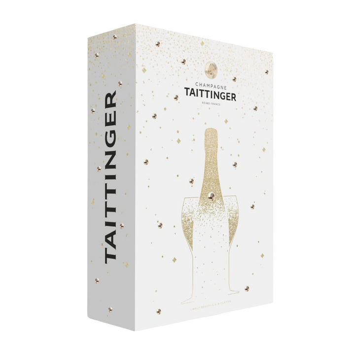 Taittinger Brut Réserve Champagne NV + Champagne Flutes