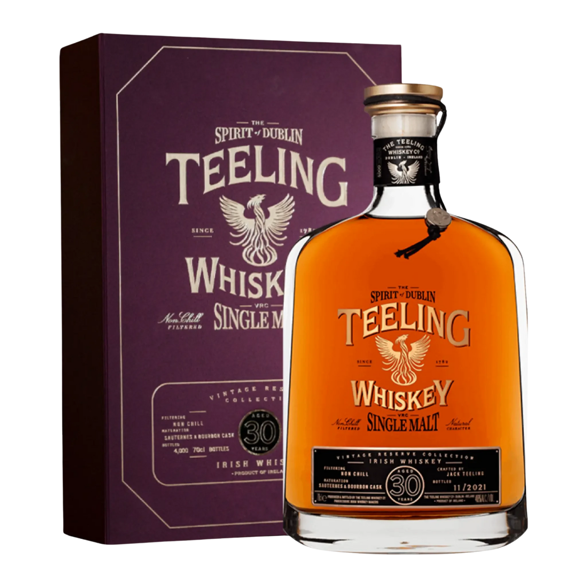 Teeling 30 Year Old Vintage Reserve Single Malt Irish Whiskey 700ml - Kent Street Cellars