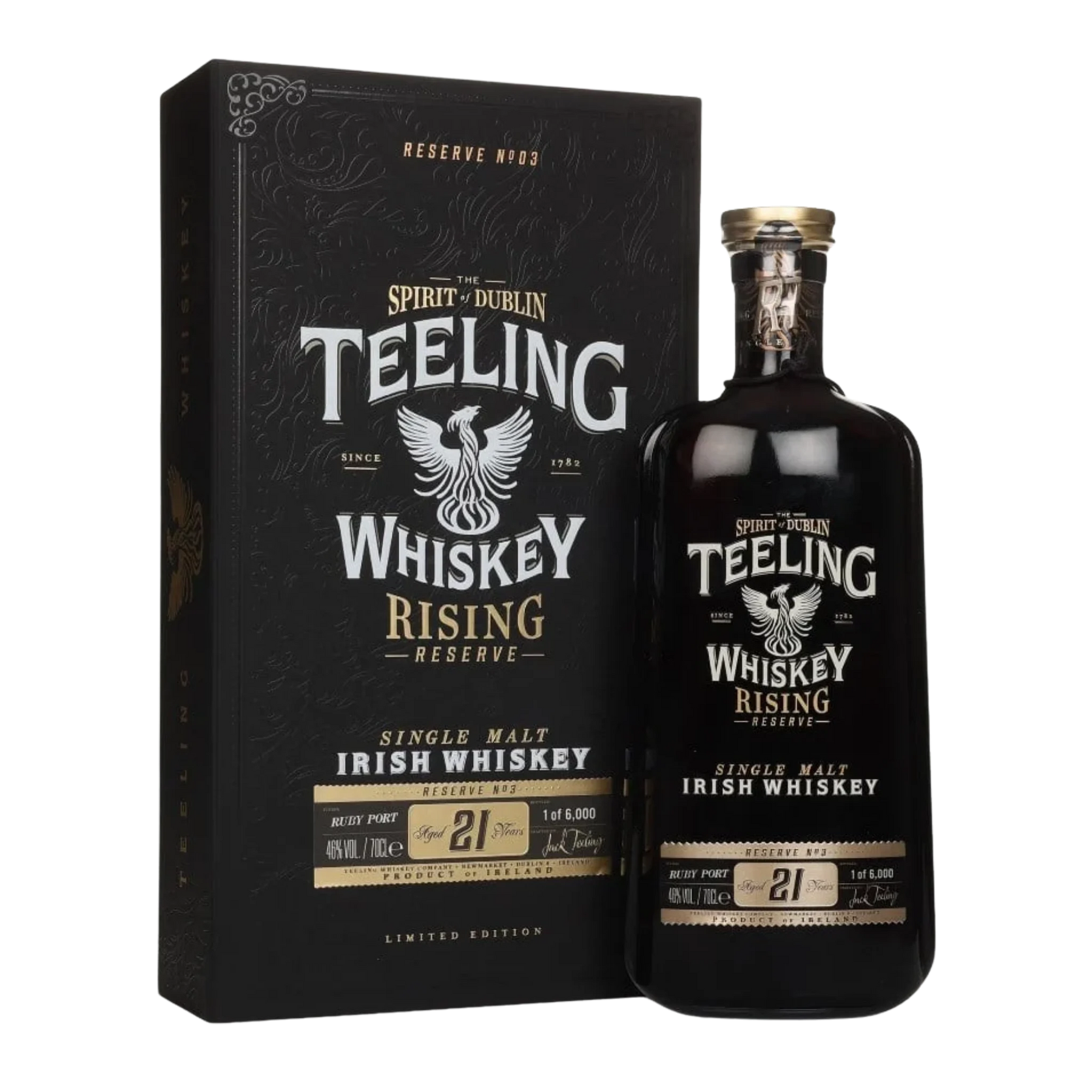 Teeling Rising Reserve 21 Year Old Single Malt Irish Whiskey 700ml - Kent Street Cellars