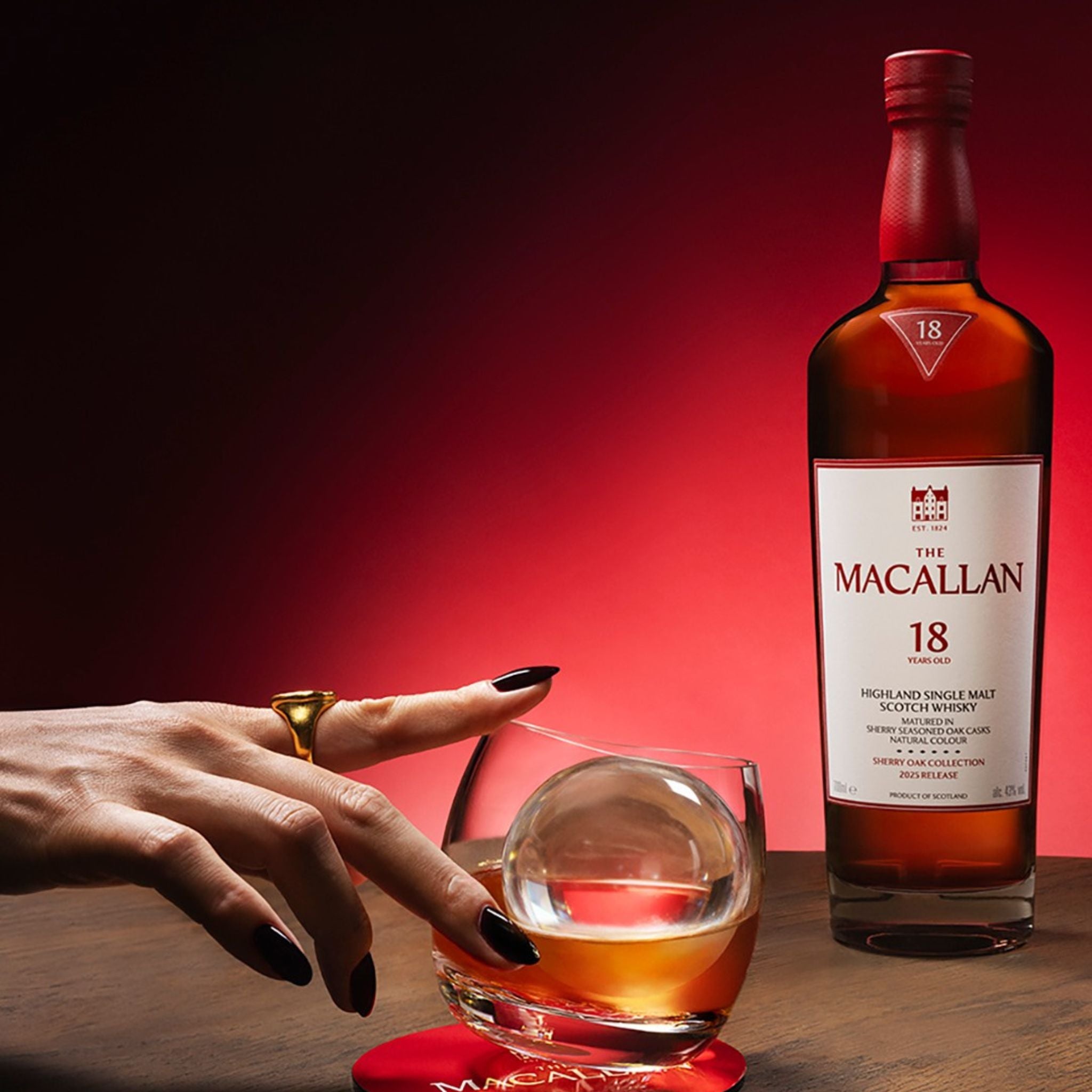 The Macallan Sherry Oak Cask 18 Years Old Single Malt Scotch Whisky 700ml (2025 Release)