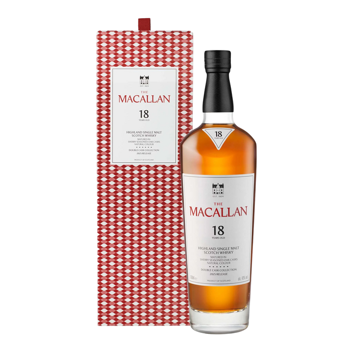 The Macallan Double Cask 18 Year Old Single Malt Scotch Whisky 700ml (2025 Release)
