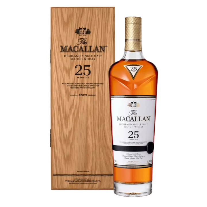 The Macallan Sherry Oak 25 Year Old Single Malt Scotch Whisky 700ml (2023 Release)
