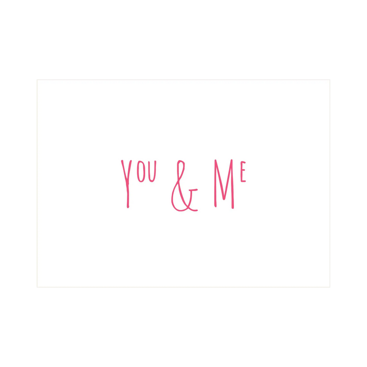 You & Me Greeting Card