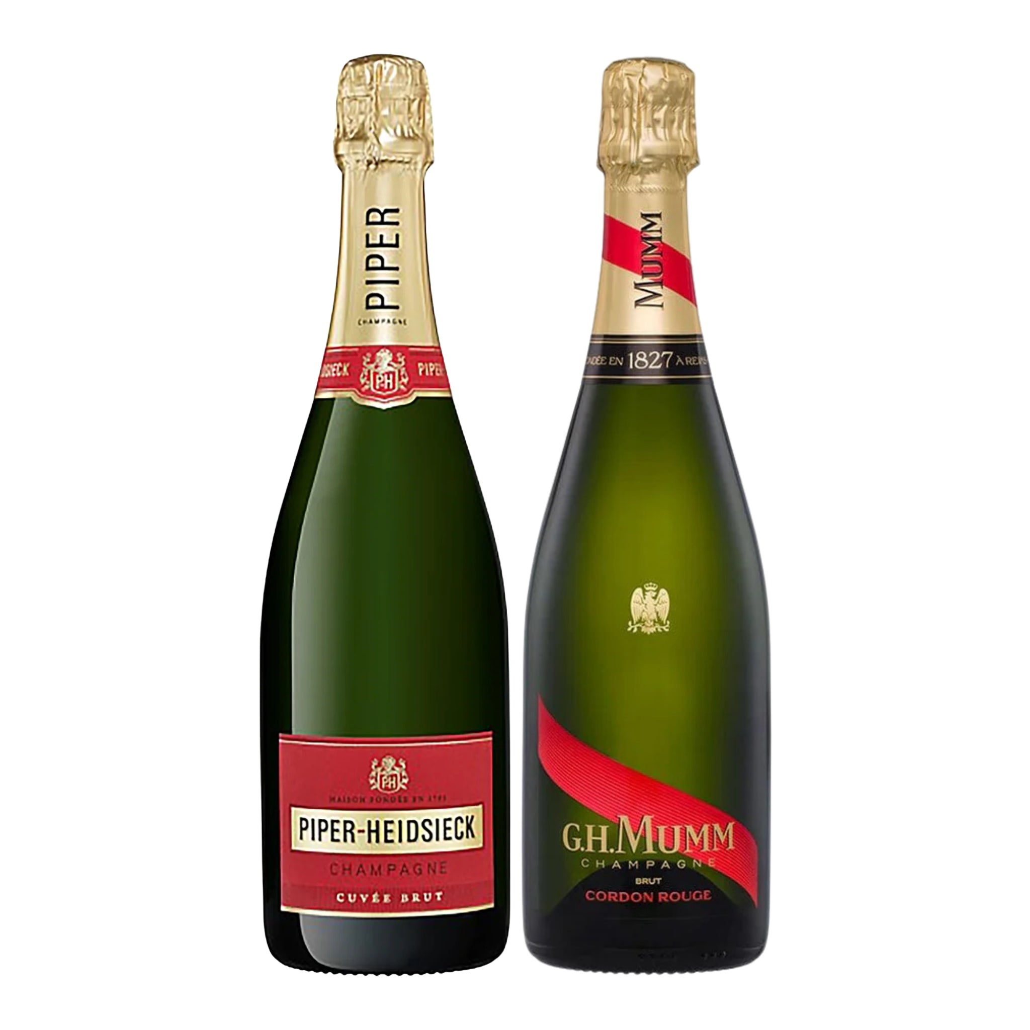Mumm Cordon Rouge + Piper-Heidsieck Brut — Champagne Bundle